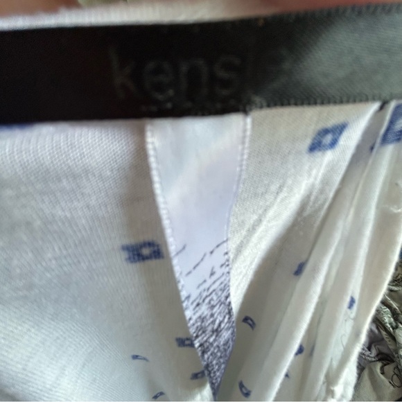 Kensie white with tiny blue squares soft tee Size L - Picture 7 of 8